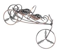 Operitacx Soporte para Vino Metálico Dorado Forma de Remolque, Estante Retro para Botellas Bordes Lisos y Redondeados Adecuado para Bares y Decoración de San Valentín