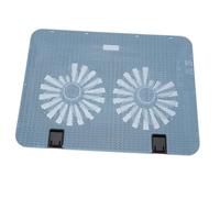Operitacx Soporte Portátil para Ordenador Ajustable con Ventilador Silencioso y Malla Metálica Base Ergonómica para Refrigeración y Comodidad al Color Azul