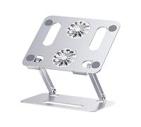 Operitacx Soporte Refrigerante para Portátil Ajustable con Doble Ventilador Base Ventilada de Aluminio para Gaming Diseño Ergonómico de Refrigeración y Estabilidad
