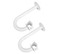 Operitacx Soportes para Cámara de Seguridad Cctv Montaje en Poste, Soporte Giratorio Ajustable de Pato Curvado, Resistente Intemperie, Paquete de 2 Unidades para Instalación en