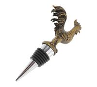 Operitacx Tapón de Botella de Vino Reutilizable en Forma de Ave Dorada de Aleación de Zinc y Silicona, Estilo Vintage Artístico para Festivales y Bares