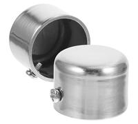 Operitacx Tapones de Extremo para Barra de Cortina de Ventana 2 Piezas de Remates de Barra Romana de Acero Inoxidable Electrochapado Accesorios Decorativos Prácticos y Resistentes