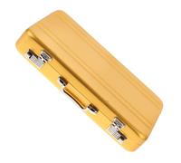 Operitacx Tarjetero Metalico Titular De La Tarjeta Corredor De Bienes Raíces Titulares Billetera para Hombres Cajas Etiqueta Caso De Tarjeta De Índice Comercio Aluminio Golden