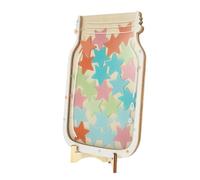Operitacx Tarro de Recompensa de Madera para Gestión de Comportamiento Infantil con Diseño Decorativo de Estrella Duradero y Multifuncional para Aula y Fomenta Creatividad y Motivación