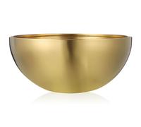 Operitacx Tazón de Acero Inoxidable para Mezclar, Ensaladera Dorada de 7,8 Pulgadas, Recipiente Grande de Metal para Servir Comida, Ideal para Ramen Coreano, Sopa, Fideos, Aperitivos, Cocina, Apto