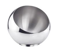 Operitacx Tazón de Buffet de Acero Inoxidable, Cuenco Inclinado para Frutas | Salsas y Condimentos, Uso en Tiendas de Comida y Aperitivos, Color Plata