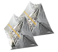 Operitacx Tienda de Campaña de Emergencia Desechable 2 Piezas, Refugio Tubular Plateado Compacto y Resistente al Viento para Camping, Senderismo y Viajes al Aire Libre