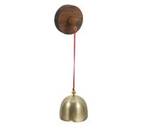Operitacx Timbre de Puerta Vintage de Madera Creativa y Rústica, Campana Decorativa para Colgar Instalación Fácil y Diseño Resistente para Entrada