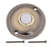 Operitacx Timbre Redondo De Repuesto Para Montaje Exterior En La Entrada Trasera - Interruptor Decorativo Pequeño De Estilo Antiguo Vintage Con Botón Frontal Retro Para El Hogar, Para