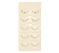 Operitacx Tiras de Práctica para Extensiones de Pestañas 5 Pares, Pestañas Postizas de Fibra Química, Tamaño Estándar para Principiantes, Kit Entrenamiento Maquillaje de Ojos Profesional,