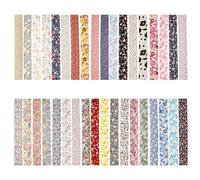 Operitacx Tiras de Tela para Coser DIY 36 Piezas 6.5×50 Cm Tela de Algodón Natural para Patchwork Manualidades Costura Bricolaje Decorativas