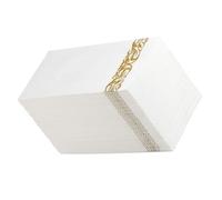 Operitacx Toallas de Papel de Baño Doradas, Gruesas y Plegadas, Servilletas Desechables para Banquetes y Restaurantes, Paquete de 100 Unidades Elegantes y Profesionales