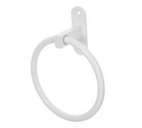 Operitacx Toallero Anilla Baño Aluminio Resistente con Adhesivo Fuerte Montaje sin Taladro Soporte Toallas para Baño y Cocina Acabado Blanco Elegante Organizador Práctico