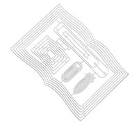 Operitacx Troquel de Corte para Libro de Acero al Carbono Compacto para DIY Manualidades y Scrapbooking Bordes Suaves y Duraderos Herramienta Creativa para Decoración de Tarjetas y Álbumes