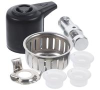 Operitacx Válvula de Seguridad para Eléctrica 7 Piezas, Núcleo de Escape y Cubierta Antibloqueo de Acero Inoxidable y Plástico, Repuestos para Control de Presión en Cocina Segura