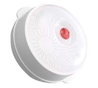 Operitacx Vaporera para Cocinar al Vapor Microondas Redonda 1 Capa Recipiente Plástico Resistente Apto para Arroz y Pescado Uso Doméstico Cocina Saludable