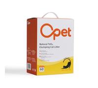 OPET Arena de Tofu para Gatos, Arena aglomerante para Gatos, Ingredientes Naturales, Libre de Polvo y fácil de aglomerar, Control de olores (4,8Kg, Fresco)