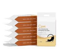 OPET Arena de Tofu para Gatos, Arena aglomerante para Gatos, Tofu y Bentonite, Libre de Polvo y fácil de aglomerar, Control de olores (14.4Kg, Fresco)