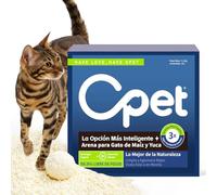 OPET Arena para Gatos de yuca, 18L- Arena Aglomerante para Gatos, Ingredientes Naturales, Libre de Polvo y fácil de Aglomerar, Control de Olores