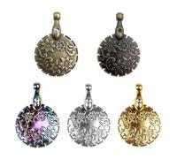 Opexicos 5 colgantes de metal vintage para cortar hilos, herramientas de costura, suministros para tejer y ganchillo, color dorado