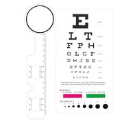 Ophthalmologie-Lineal mit Griff*1 - PVC Standard,Sehtesttafel Für Kinder | Rot Grün Farbstreifen Für Wand Schule Zuhause Arbeitszimmer Und Wohnzimmer Für Schüler Kinder Und Erwachsene