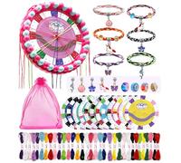 Ophy Kit para Hacer Pulsera de La Amistad, con 48 Paquetes de Hilos 6 Tarjetas Trenzadas DIY Juguetes Regalos de Cumpleaños de Navidad para Niñas de 7 a 12 2
