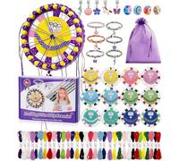 Ophy Kit para Hacer Pulseras de La Amistad - 48 Paquetes de Hilos, 6 Tarjetas Trenzadas DIY - Regalos Cumpleaños, Juguetes Navidad de Niñas 7-12Años 175