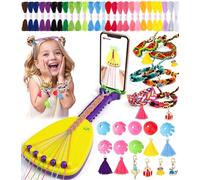Ophy Kit para Hacer Pulseras Niñas, Hacer Pulsera de La Amistad Kit con Soporte para Teléfono y 35 Paquetes de Hilos con 16 Decoraciones de Bricolaje, Kit Hacer Pulseras, Regalos para de 6 a 12 Años