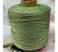 OPica 50g/Bola de Lana Dorada y Plateada, Hilo metálico de algodón, madeja de Hilo de Ganchillo, Bolsa Artesanal Tejida a Mano con Purpurina