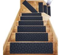 OPIGJUFD Alfombrillas para Escaleras Alfombra autoadhesiva for escaleras, Alfombra Protectora for, Antideslizante, Absorbente, con múltiples Patrones, 76x20,3 cm(Grey-1PCS)