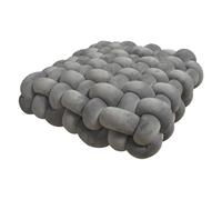 OPIGJUFD Almohada De Nudo Cojín de Peluche con Nudo Cuadrado, Almohada estética Hecha a Mano, Decorativa Felpa for Oficina, cojín for Dormir en la Espalda Dormitorio(Grey,40x40x12CM)
