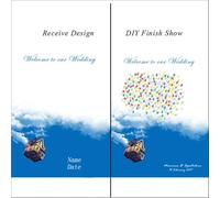 OPIGJUFD Arbol De Huellas Boda Regalo de Boda, Pintura árbol con Huellas Dactilares, Amante del Beso, Libro visitas for Fiesta, decoración en Lienzo Recuerdo(Color05,35x50cm 14x20inch)