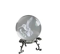 OPIGJUFD Bola de Cristal con Soporte Una Bola de Cristal colibrí Decorativa, un hogar con Base