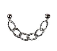 OPIGJUFD Cadena para zapatos 2 cadenas for zapatos con adornos metálicos brillantes Para emparejar
