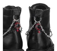 OPIGJUFD Cadena para zapatos Cadena decorativa for zapatos con doble espina desmontable, estilo gótico punk retro, mecanismo de hebilla fácil liberación, accesorio ideal for bricolaje Para emparejar
