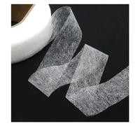 OPIGJUFD Cinta de Tela Termoadhesiva 50 metros/rollo de tela adhesiva entretela no tejida doble cara, cinta for dobladillo, manualidades costura DIY Para coser(3cm black)
