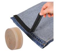 OPIGJUFD Cinta de Tela Termoadhesiva Cinta autoadhesiva for pegar pantalones, 1/5M, borde de, parche for, ropa, dobladillo planchado, cinta tela, suministros costura DIY Para coser(Begie,2 Meters)