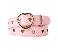 OPIGJUFD CinturóN Decorativo Europe And The United States Full Hole Belt Female Hip-hop Punk Trend Double Row Cool(JV269-Pink)