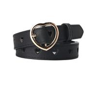 OPIGJUFD CinturóN Decorativo Europe And The United States Full Hole Belt Female Hip-hop Punk Trend Double Row Cool(JV269-Black)