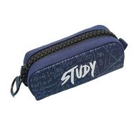 OPIGJUFD Estuches Estuche de Lona Gran Capacidad (2 Unidades) con impresión fórmulas Aprendizaje. Bolsa Almacenamiento Cremallera for útiles Escolares, universitarios y Oficina Almacenamiento(Blue)