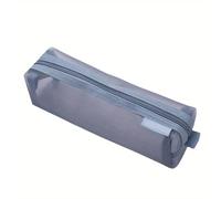 OPIGJUFD Estuches Estuche for lápices de Malla Transparente Simple, Bolsa Examen portátil Gruesa Gran Capacidad, Almacenamiento, Suministros papelería(Blue)