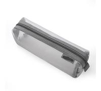 OPIGJUFD Estuches Estuche for lápices de Malla Transparente Simple, Bolsa Examen portátil Gruesa Gran Capacidad, Almacenamiento, Suministros papelería(Grey)
