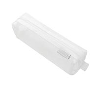 OPIGJUFD Estuches Estuche for lápices de Malla Transparente Simple, Bolsa Examen portátil Gruesa Gran Capacidad, Almacenamiento, Suministros papelería(White)