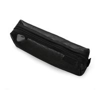 OPIGJUFD Estuches Estuche for lápices de Malla Transparente Simple, Bolsa Examen portátil Gruesa Gran Capacidad, Almacenamiento, Suministros papelería(Black)
