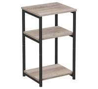 OPIGJUFD Mesa Auxiliar de sofá Mesa Auxiliar for sofá, Extremo de 3 Niveles, mesita Noche con Estructura Acero(Black)