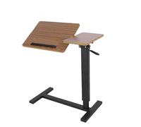 OPIGJUFD Mesa Auxiliar de sofá Móvil Ajustable en Altura sobre la Cama, mesita de Noche, Escritorio for Ordenador portátil con Ruedas Ocultas, Mesa Auxiliar for sofá rodante