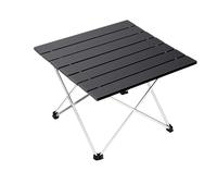 OPIGJUFD Mesa de Camping Mesa de Camping al Aire Libre Ultraligera Aluminio for Picnic, Plegable, portátil for Playa(Black M)