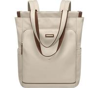 OPIGJUFD Mochila Escolar Mochila convertible for mujer, estilo bandolera, con compartimento for portátil y bolsillo secreto, tamaño grande de 15,6 pulgadas Saliendo(Apricot(32x40x13cm))