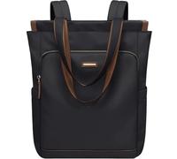 OPIGJUFD Mochila Escolar Mochila convertible for mujer, estilo bandolera, con compartimento for portátil y bolsillo secreto, tamaño grande de 15,6 pulgadas Saliendo(Black(32x40x13cm))