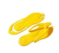 OPIGJUFD Pantuflas plegables 1 par de zapatillas plegables portátiles for exteriores for viajes y negocios, chanclas playa for parejas, baño Hotel antideslizantes Para uso turístico(Yellow,38-39)